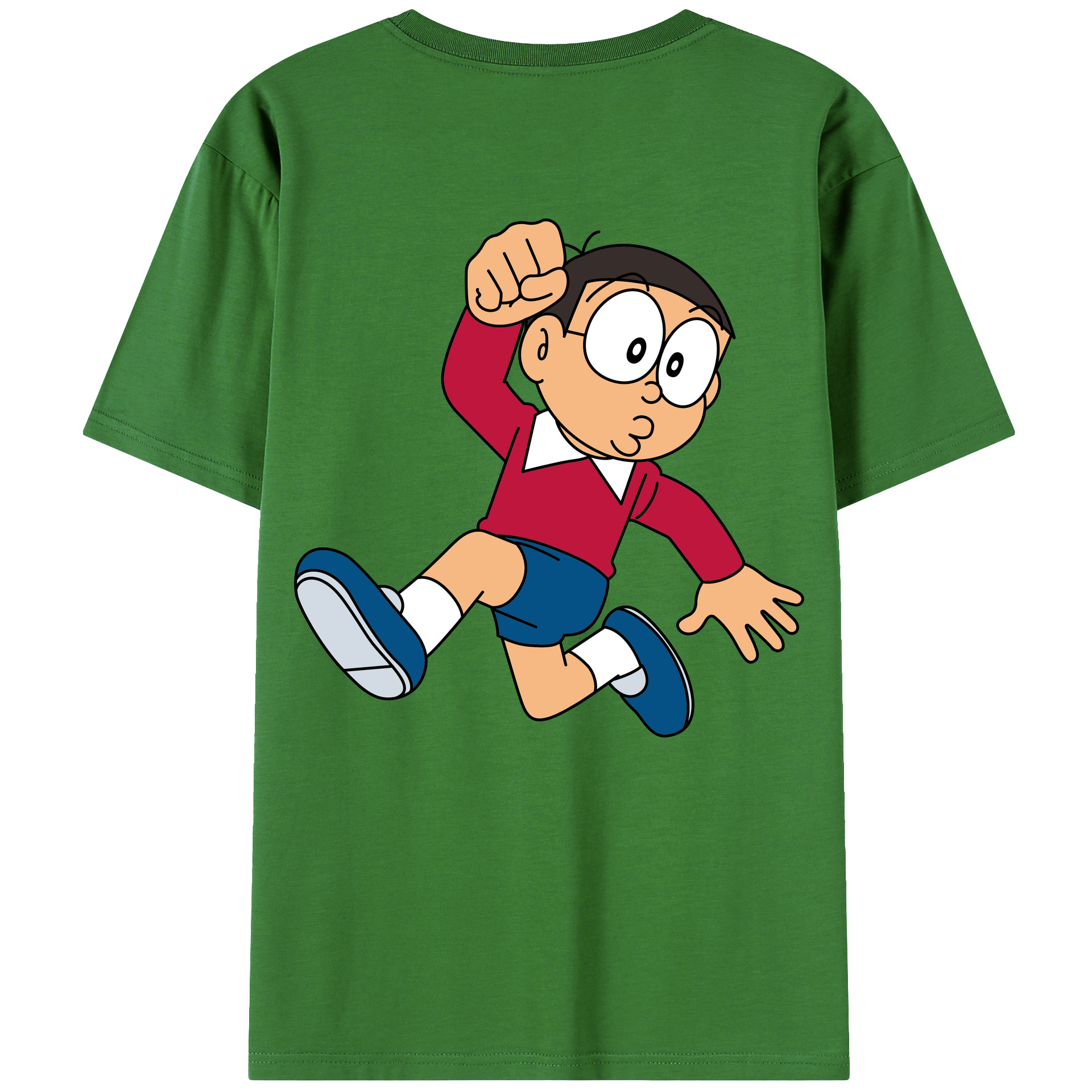 （画像用） ドラえもん 野比 のび太 Doraemon Nobita Nobi レディース半袖Tシャツ(バックプリント)
